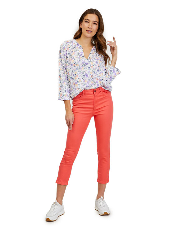 Orsay Orsay Spodnie damskie 372098-98__34 Koralowy Regular Fit