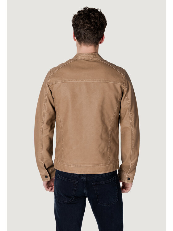 Jack&Jones Jack&Jones Μπουφάν δερμάτινο JJEWARNER WASHED PU JACKET NOOS Μπεζ Casual Fit