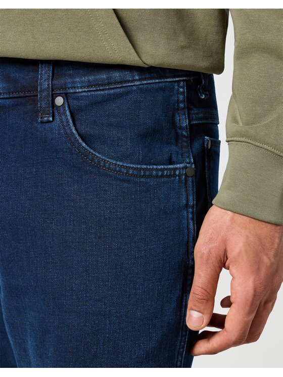 Wrangler Wrangler Jeansy River Niebieski Slim Leg