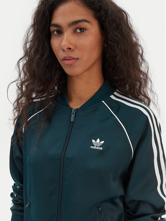 adidas adidas Bluza SST adicolor Satin JZ6732 Zielony Regular Fit