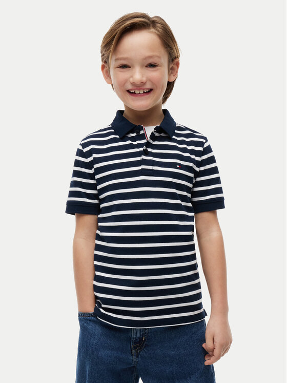 Tommy Hilfiger Tricou polo KB0KB09103 Bleumarin Regular Fit