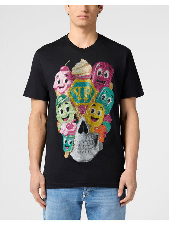 PHILIPP PLEIN PHILIPP PLEIN T-Shirt 30614 Czarny Regular Fit