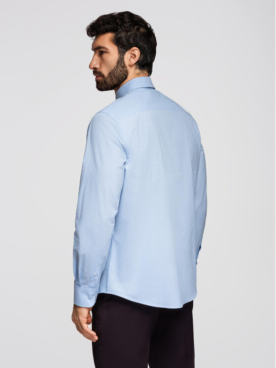 Ombre Ombre Koszula K699 Niebieski Regular Fit