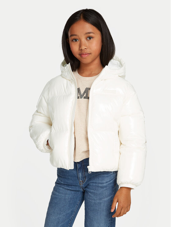 Tommy Hilfiger Vatovaná bunda New York KG0KG08496 Écru Regular Fit