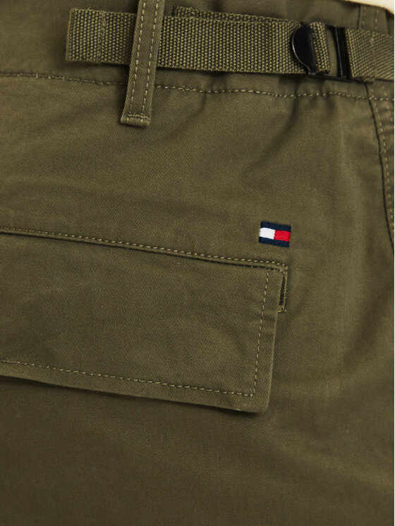 Tommy Hilfiger Tommy Hilfiger Kratke hlače Twill Cargo MW0MW42350 Kaki Relaxed Fit