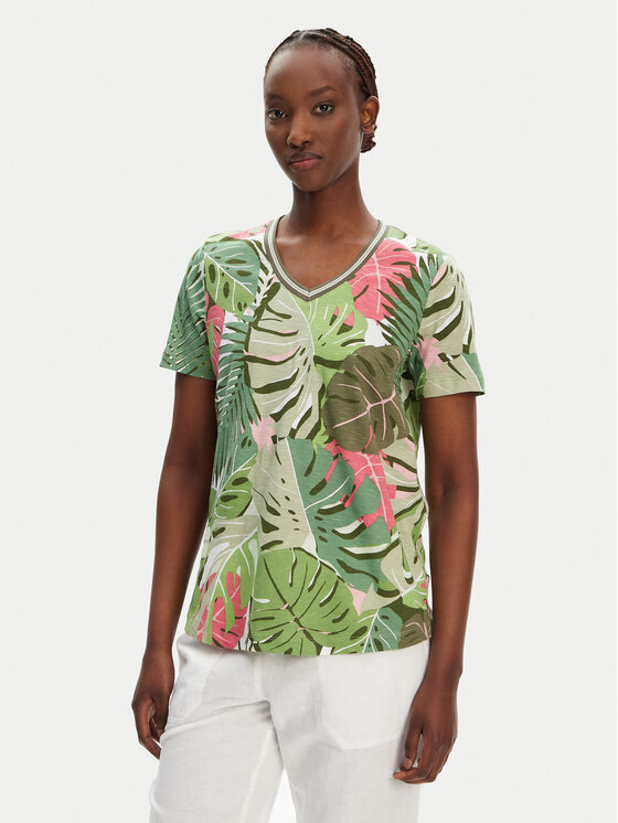 Olsen Olsen T-Shirt 11105096 Zielony Regular Fit