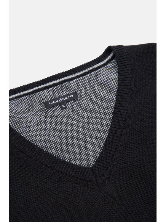 Lancerto Lancerto Sweter Lenny SW073223000030 Czarny Regular Fit