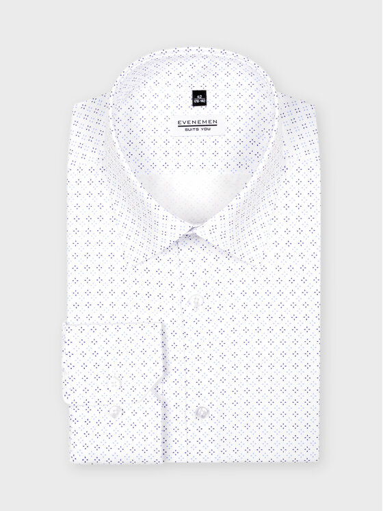 Evenemen Evenemen Koszula STAMPA K60081 Biały Slim Fit