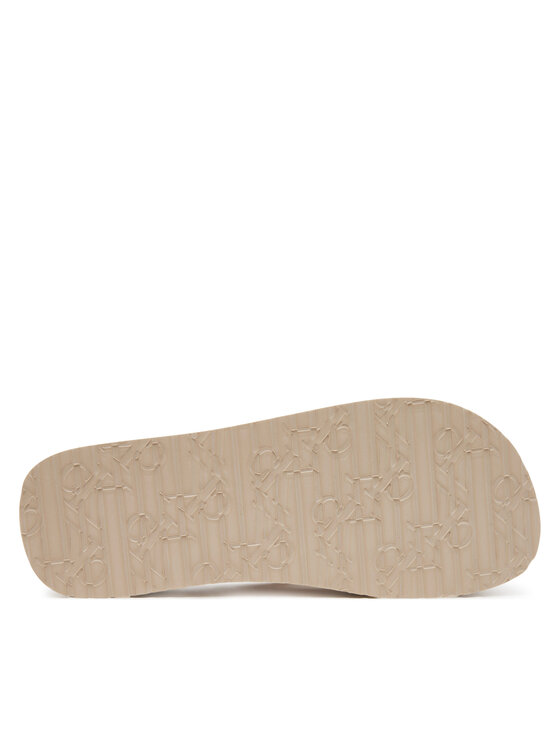 Calvin Klein Jeans Calvin Klein Jeans Japonki Beach Sandal Flatform Ttxr Satin YW0YW01723 Beżowy