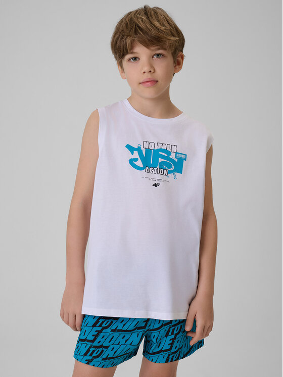4F 4F Tank top PLAY SEASON Biały Regular Fit