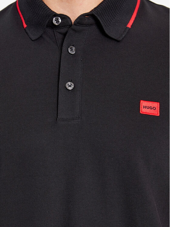 HUGO Hugo Polo Deresino232 50490775 Czarny Slim Fit