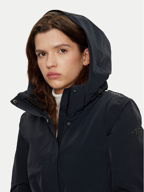 4F 4F Smučarska jakna 4FWAW24TTJAF678 Črna Slim Fit