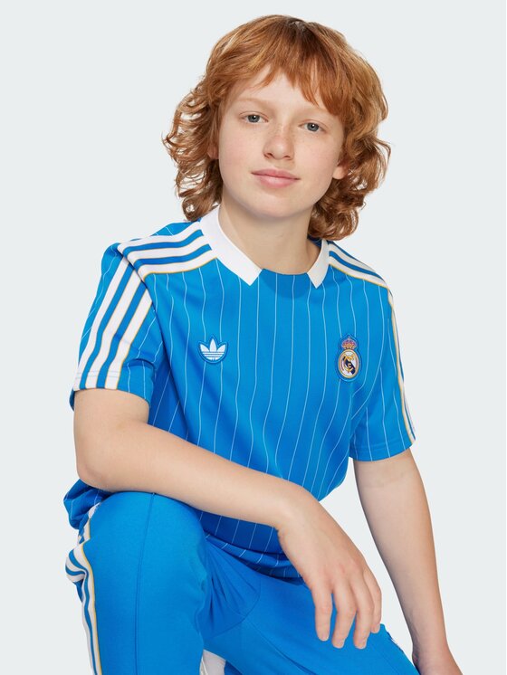 adidas adidas Koszulka techniczna Real Madrid Terrace Icons Jersey Niebieski jasny Regular Fit