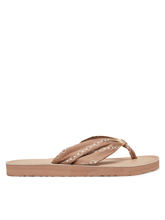 Tommy Hilfiger Tommy Hilfiger Varbavahesandaalid Th Chain Print Elevated Sandal FW0FW08519 Beež