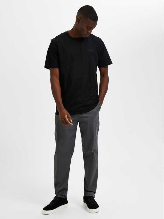 Selected Homme Selected Homme Tričko Aspen 16087858 Čierna Regular Fit