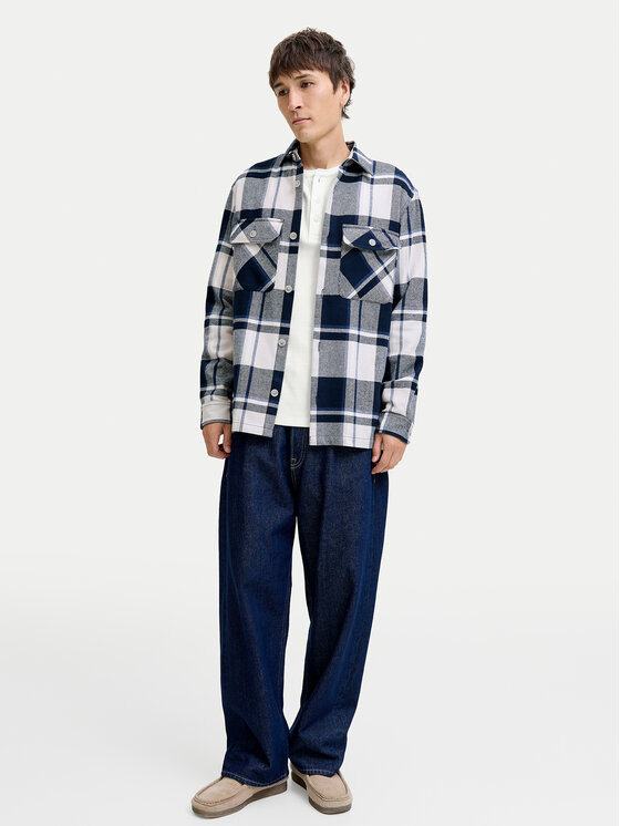 Jack & Jones Jack & Jones S dlouhým rukávem Blutyrell 12266583 Bílá Regular Fit