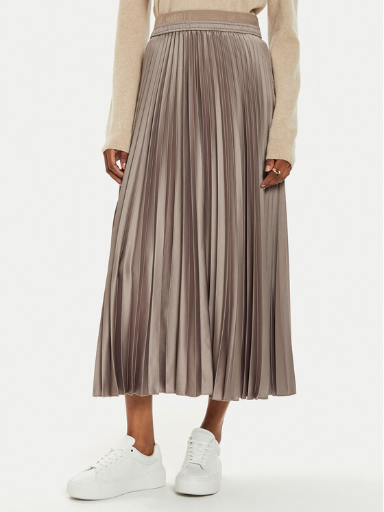 Marella Marella Gonna plissettata Agente1 2423106055 Beige Regular Fit