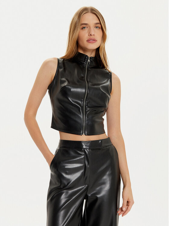 Guess Guess Vestă elegantă Vixen W4PH0D WF8Q0 Negru Regular Fit