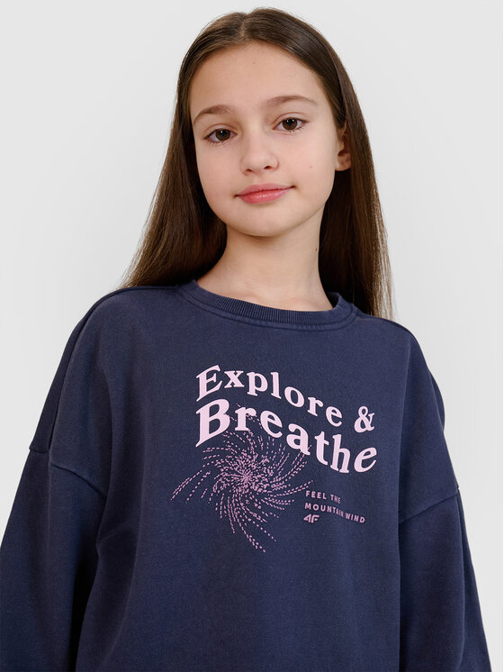 4F 4F Bluza ESCAPE TO NATURE Szary ciemny Regular Fit