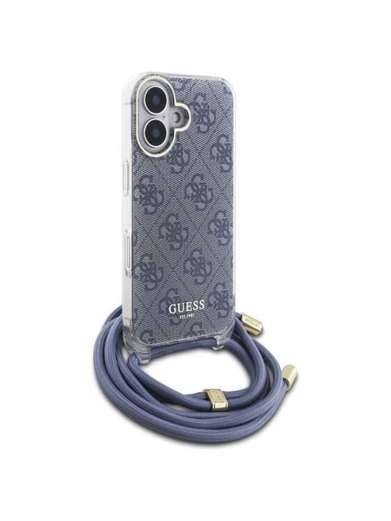 Guess Guess Etui na telefon Cord 4G Print Niebieski