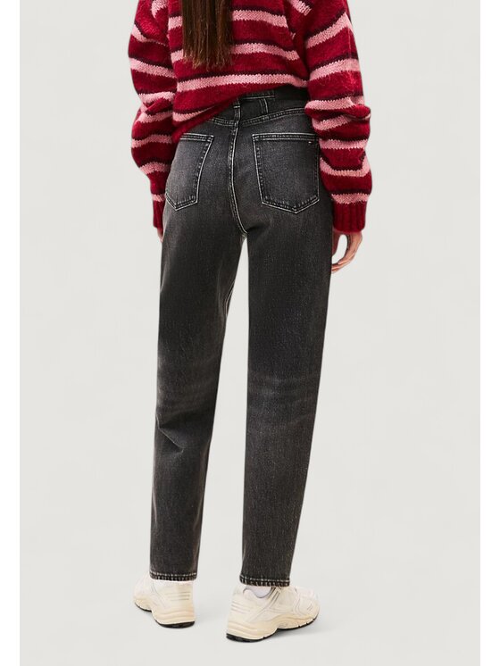 Tommy Jeans Tommy Jeans Τζιν Mom Jean Uh Tpr Bi0187 Co DW0DW21812 Μαύρο Mom Fit