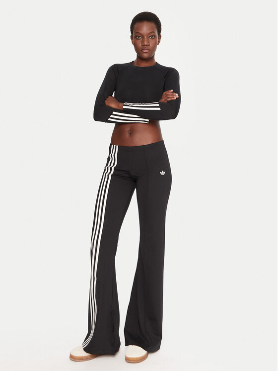 adidas adidas Κολάν Ribbon Off Placed 3-Stripes JX2697 Μαύρο Flared Fit