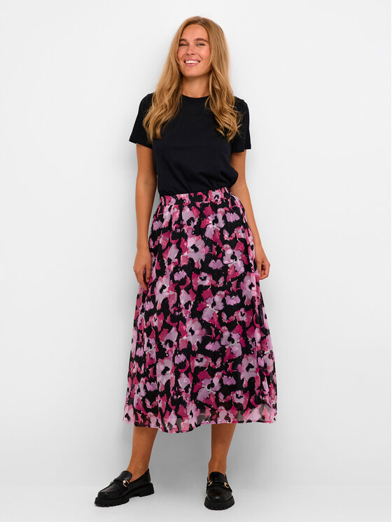 Kaffe Kaffe Spódnica midi Amanda 10508165 Różowy Regular Fit