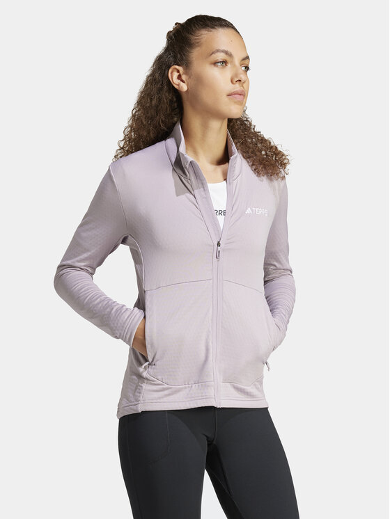 adidas adidas Flis Terrex Multi IQ3747 Ljubičasta Slim Fit