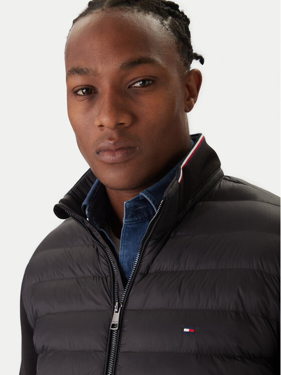 Tommy Hilfiger Tommy Hilfiger Giacca di transizione Mix Media Ess MW0MW41329 Nero Regular Fit