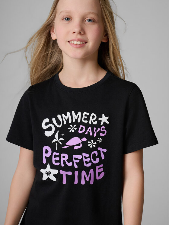 4F 4F T-Shirt POOLSIDE CLUB Czarny Regular Fit