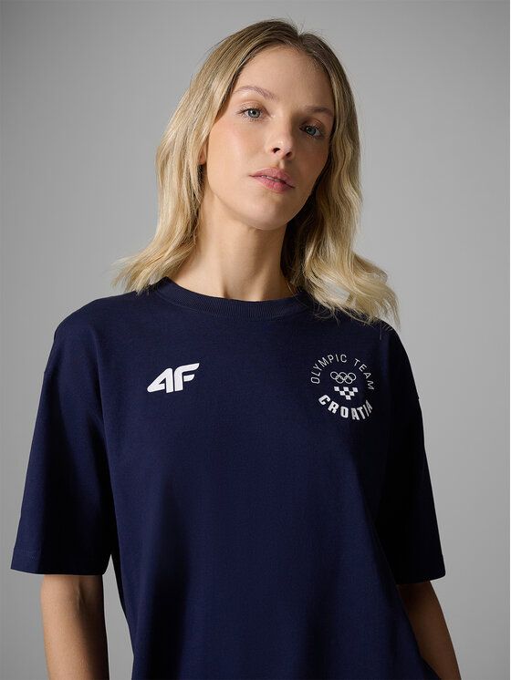 4F 4F T-Shirt MILANO CORTINA Granatowy Loose Fit