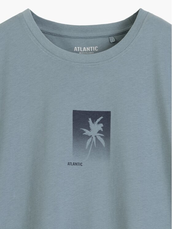 Atlantic Atlantic Piżama Palm Niebieski Regular Fit