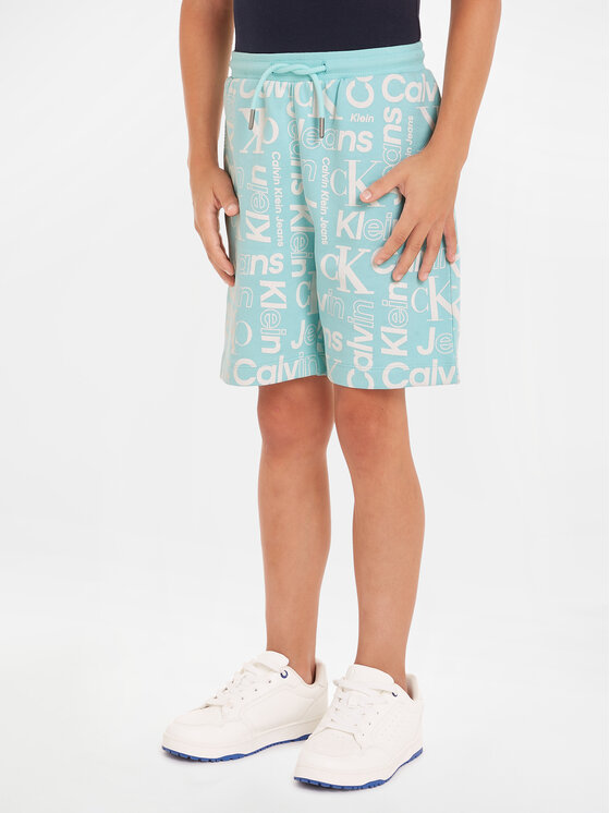 Calvin Klein Jeans Calvin Klein Jeans Спортни шорти Inst Ck Aop IB0IB02105 Син Regular Fit