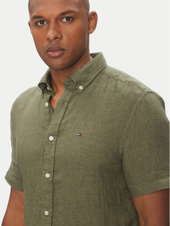 Tommy Hilfiger Tommy Hilfiger Cămașă MW0MW35207 Verde Regular Fit