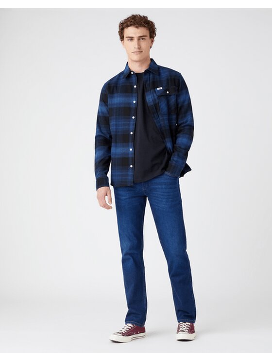 Wrangler Wrangler Jeansy GREENSBORO Niebieski Straight Fit