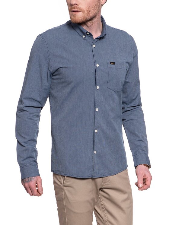 Lee Lee Camicia SLIM BUTTON DOWN Grigio Slim Fit