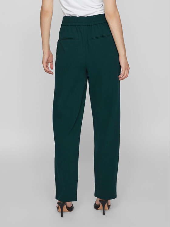 Vila Vila Medžiaginės kelnės 14084357 Žalia Wide Leg