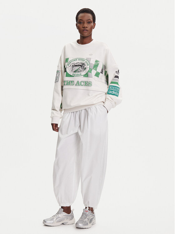 adidas adidas Μπλούζα Archive Court JW0149 Λευκό Oversize