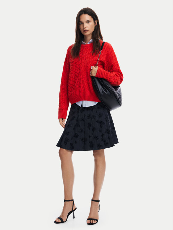 Desigual Desigual Maglione Exeter 24WWJF74 Rosso Regular Fit