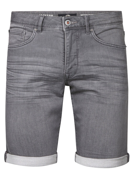 Petrol Industries Petrol Industries Szorty jeansowe M-ROS-SHO001 Szary Slim Fit