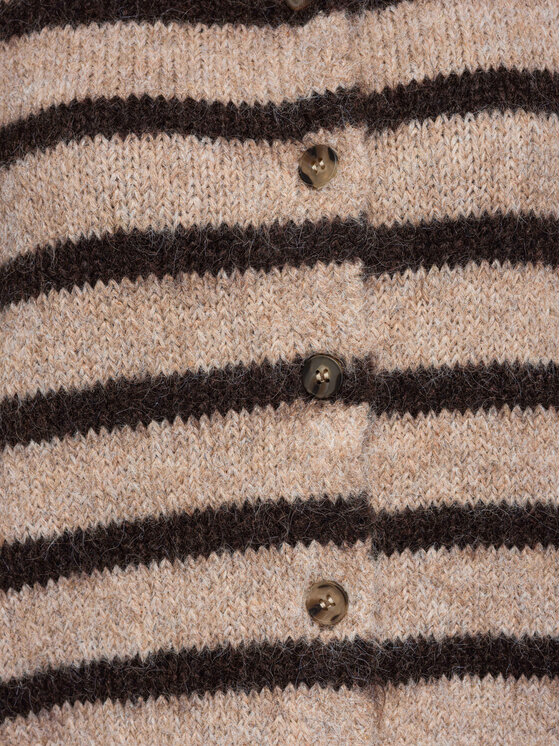 Ombre Ombre Sweter OW-SW-E0029 Beżowy Relaxed Fit