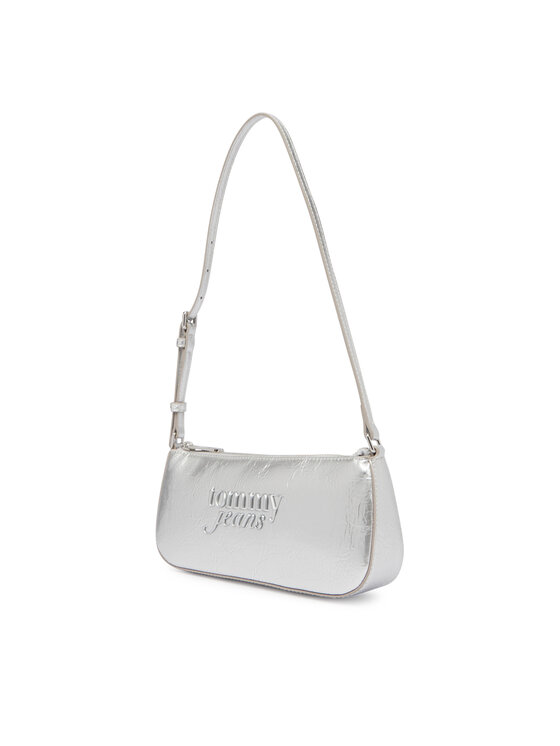 Tommy Jeans Tommy Jeans Τσάντα Tjw Must Metallic Shoulder Bag AW0AW18457 Ασημί
