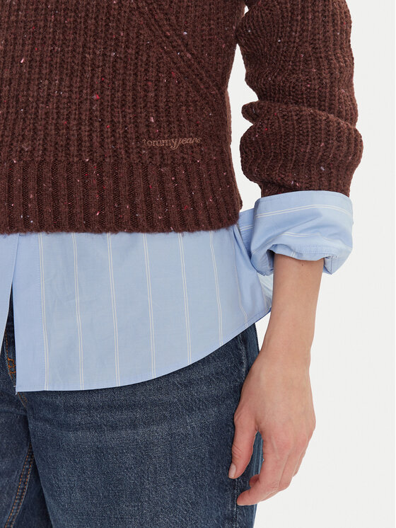 Tommy Jeans Tommy Jeans Pullover DW0DW21686 Braun Relaxed Fit