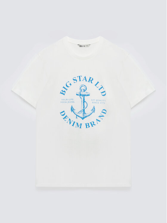 BIG STAR BIG STAR T-Shirt KARTES Biały Basic Fit