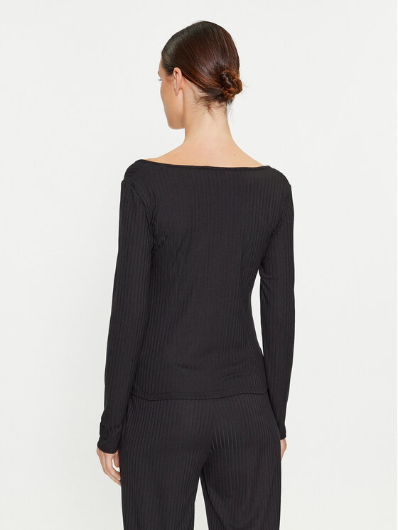 Guess Guess Blúzka O3BP01 KBXB2 Čierna Slim Fit