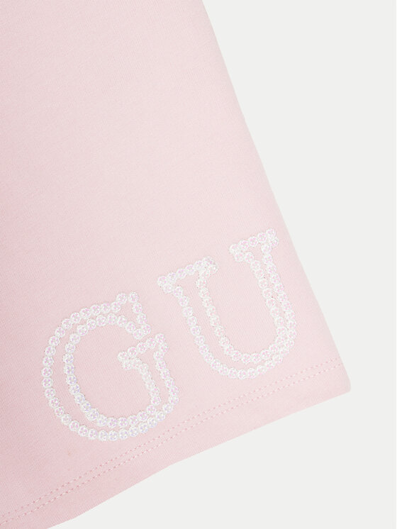Guess Guess Spodnie dresowe K5RQ11 KA6R4 Różowy Regular Fit