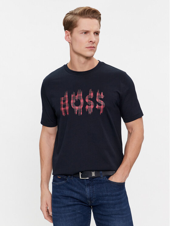 Boss T-krekls Teeheavyboss 50510009 Tumši zils Regular Fit