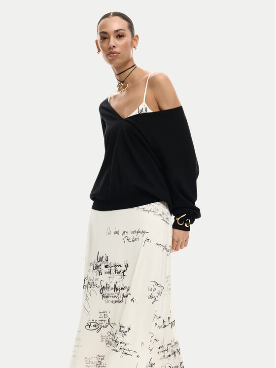 Desigual Desigual Souprava svetr a šaty Morisot 26SWVK33 Écru Regular Fit