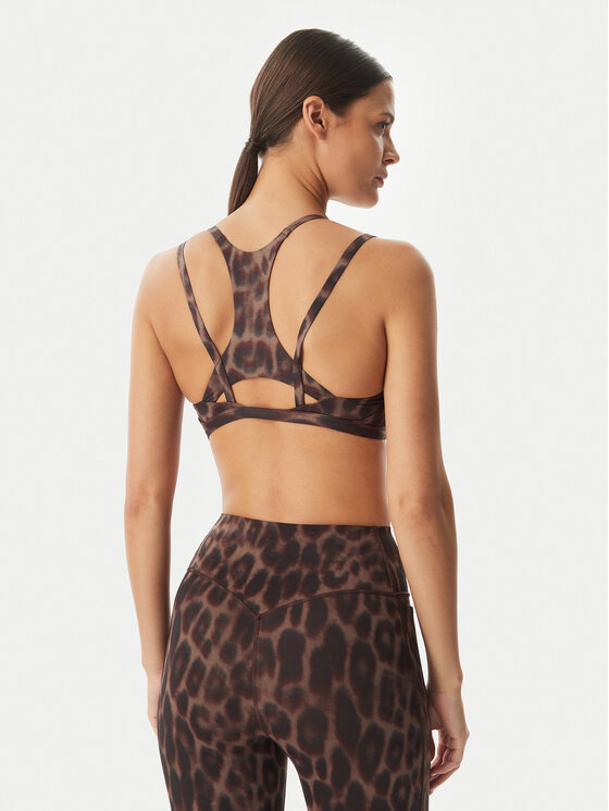 adidas adidas Αθλητικό σουτιέν Optime Leopard Strappy KF5702 Καφέ