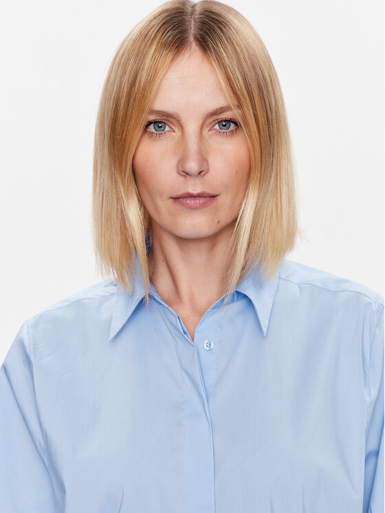 United Colors Of Benetton United Colors Of Benetton Srajca 5AWRDQ02T Svetlo modra Relaxed Fit